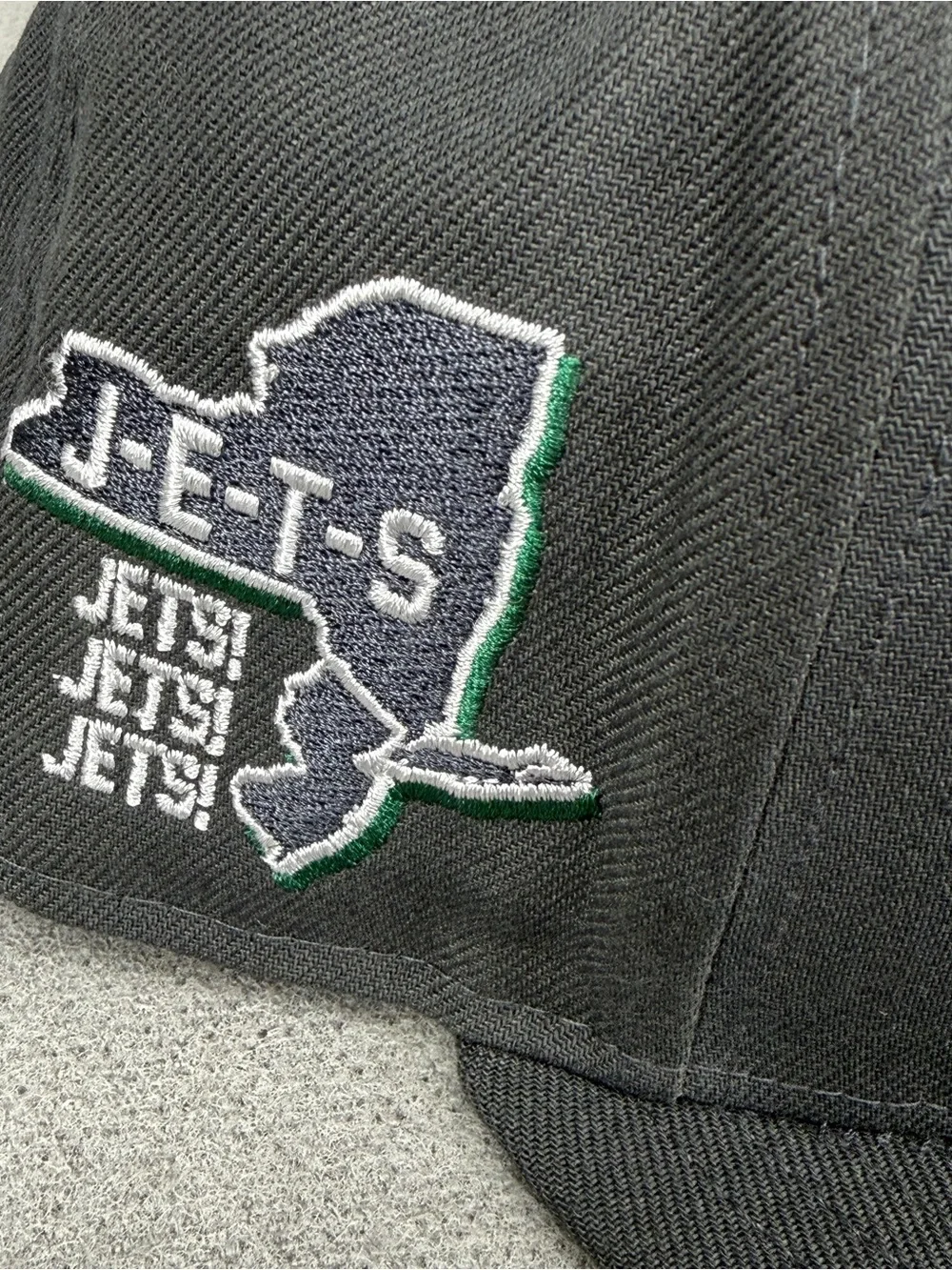 New York Jets Hat Era 9Fifty NFL Draft Snapback Graphite Side Patch A-Frame Flat